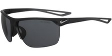Nike Polarized Men's Matte Black Semi-Rimless Sport Wrap Sunglasses IF1994X 001
