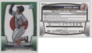 2023 Bowman Chrome WBC Flag Variations Green Refractor /99 Shugo Maki #WBC-48