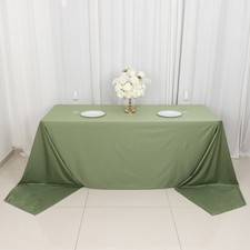 90" x 156" DUSTY GREEN Scuba Polyester Rectangular TABLECLOTH Party Events