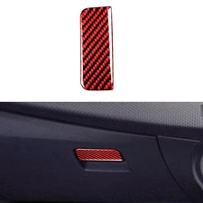 Red Carbon Fiber Co-pilot Storage Box Cover Trim For Mitsubishi Lancer 2008-2015