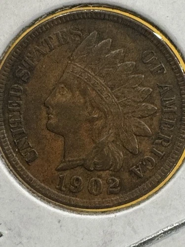 1902 Indian Head Cent Almost Uncirculated AU Coin Beautiful Detail
