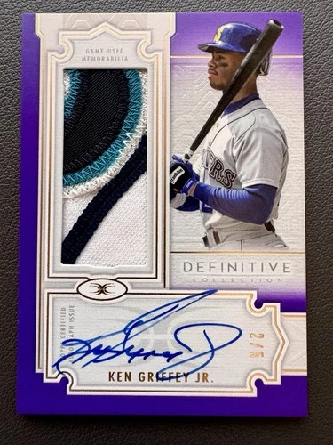 2020 Topps Definitive Collection On-Card Auto 2/5 Relic Ken Griffey Jr #DARC-KGJ