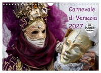 "Calendar 2027 · US Version · Venice Carnival 2027 (Wall Calendar 2027 12\" × 8\" L"