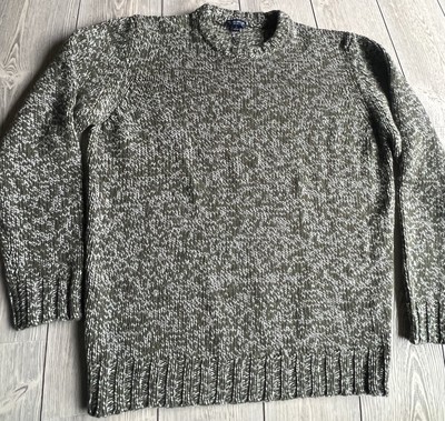 $698 XL Peter Millar Crown Crafted Cashmere Slim Speckled Olive Sweater 2022