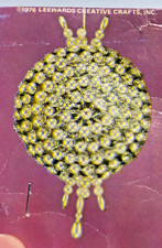 LeeWards SILVER PEARL PUFF Vtg Sequin Bead Holiday Christmas Ornament Kit