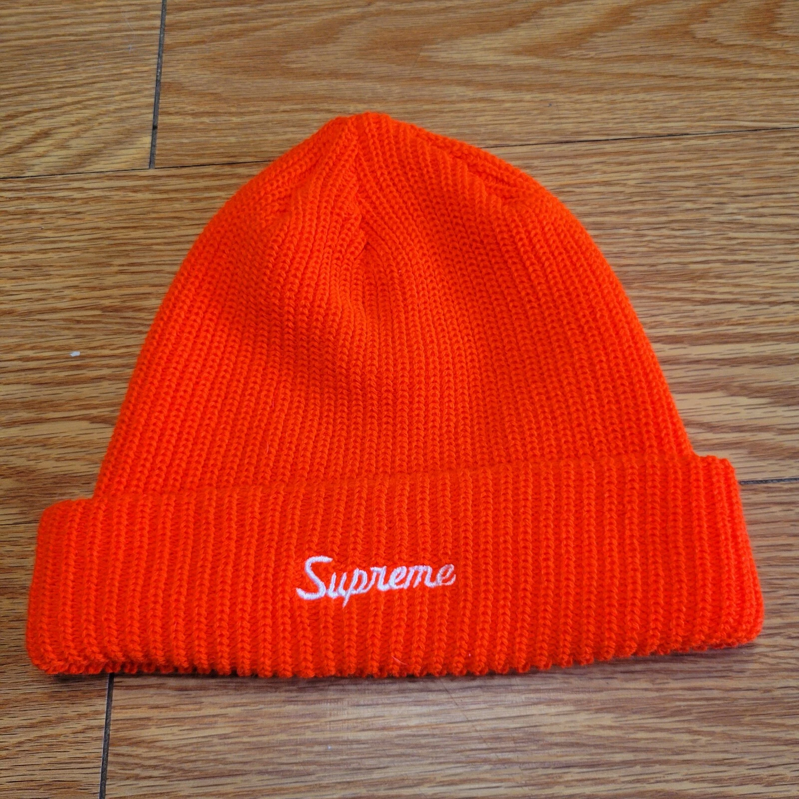 Chapeau d'hiver Supreme Loose Gauge Beanie Knit automne/hiver 20 orange vif