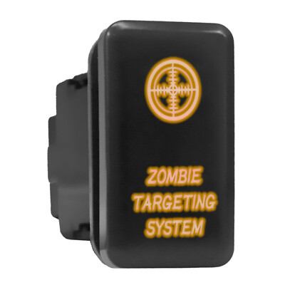 ZOMBIE TARGETING SYSTEM Orange Tall Push Button 1.54''x 0.83'' (Fit: Toyota)