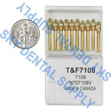 Beavers Carbide Burs 12BLADE TRIMMING  FINISHING 7108 Made in Canada T F Bur