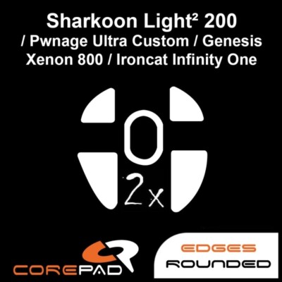 Corepad Skatez Sharkoon Light ² 200 Pwnage Ultra Custom Replacement Mouse Feet