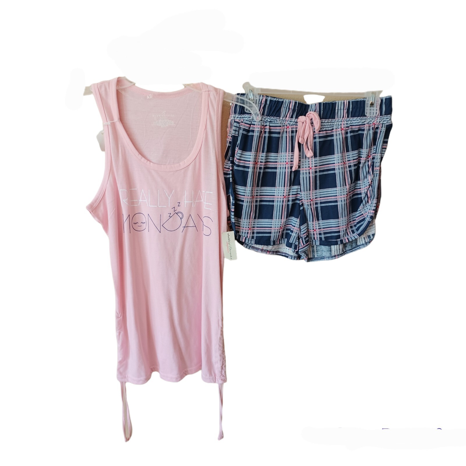 Bobbie Brooks Women's 2 Pc Shorts Pajama Set-S-"REALLY HATE MONDAYS"