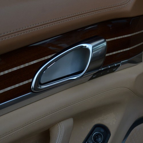 For Porsche Panamera 2010-2016 Silver Aluminum Interior Door Bowl Sticker Cover - Picture 7 of 7