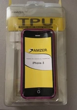 TPU SOFT GEL SKIN CASE AMZER FOR IPHONE 5/5S TRANSLUCENT PURPLE