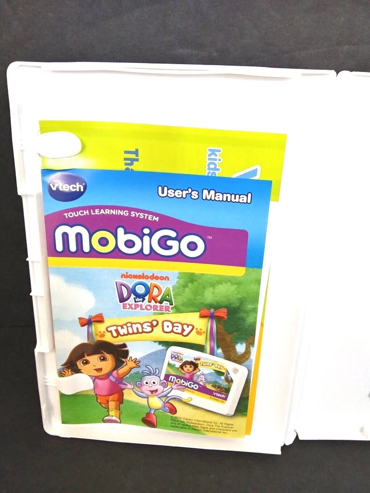 Vtech Mobigo Case And Manual ONLY Dora The Explorer Twins Day Touch Learning - Image 3 of 4