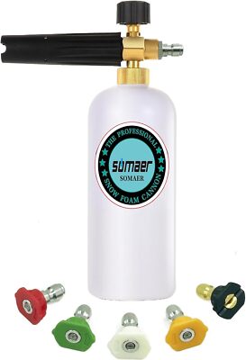 Foam Cannon with 1/4 Inch Quick Connector 5 Pressure Washer Nozzle... 
