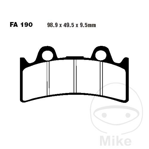 Jeu De Plaquettes De Frein Avant Ceramique SBS Pour Yamaha FZR 1000 EXUP (1994-1995) - Ref AVG/AVD