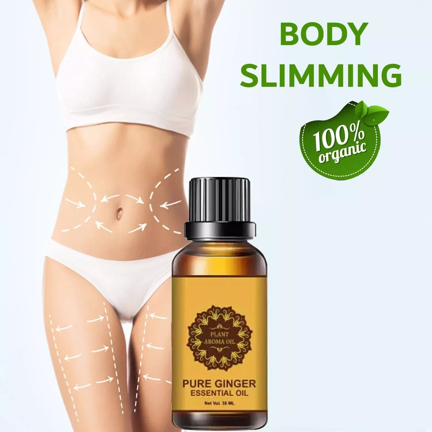Ginger Oil fat burner oil for women weight loss Burner Belly Drainage 30 ml-image