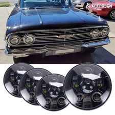 4pcs Round 5.75" LED Headlights Hi/Lo Beam Projector For Chevy Impala 1960s