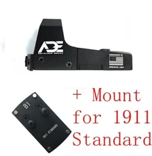 Ade RD3-006B GREEN Dot+B1 Mount Plate for 1911 Pistol w/ Colt GI Rear Sight S/A