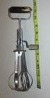 Vintage Hand Mixer Egg Beater Wooden Handle Stainless Steel 12 Inch Kitchen Tool
