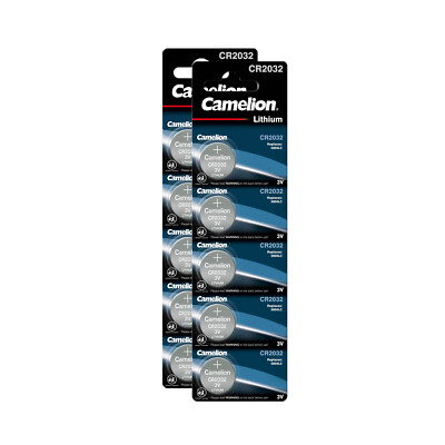 2x 5er Blister Camelion CR2032 CR 2032 3V Lithium Knopfzellen Batterien
