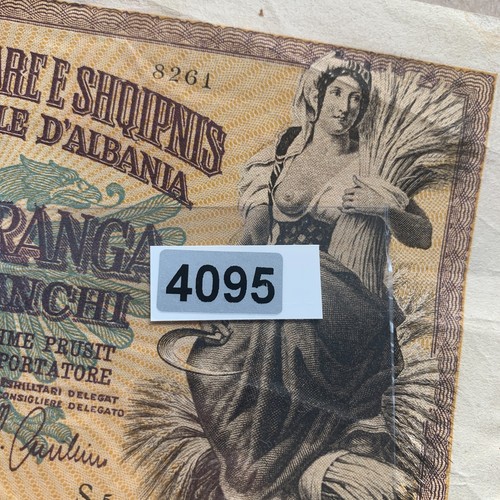 Albania 100 Franga Banknote 1940 WW2 WWII Era Albanian Currency ( Italia Rome ) - Picture 5 of 5