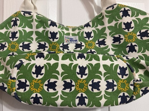 Reyn Spooner Hawaiian Traditionals Canvas Honu Turtle Tote Bag Green ~ NavyBlue - Picture 2 of 11