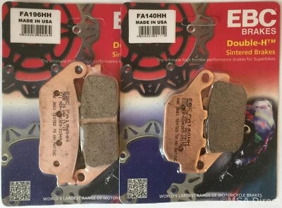 EBC Fritté avant Et Arrière Disque Frein Plaquettes pour Honda NM4 Vultus (2015 - Photo 1/4
