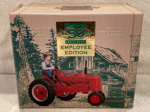 ERTL 50th Anniversary Employee Edition Gold Farmall H with Farmer - 1:16 Scale - Picture 2 of 11