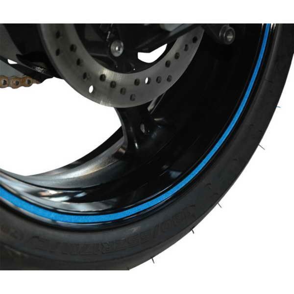 Ruban réfléchissant bleu pour jante de moto et vélo haute visibilité nocturne