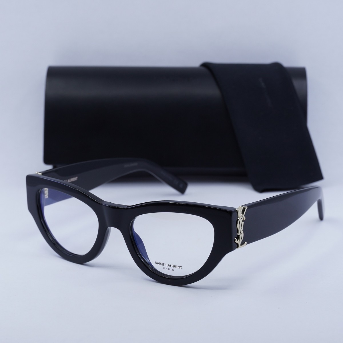 NEW Saint Laurent SLM94 OPT 001 Black 53mm Eyeglasses | eBay