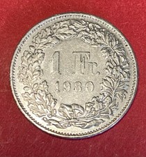 M55 - Coin Switzerland Helvetica 1980 1 Franc 