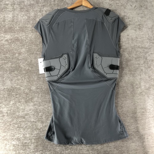 Nike Pro HyperStrong 4 Men's S/S Padded Shirt Gray Logo Size 4XL NEW AQ0759-021 - Picture 7 of 7