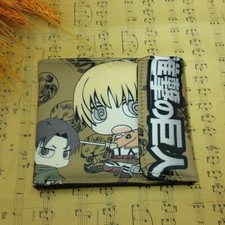 Attack on Titan Short and Portable Wallet Purse Men's Eren Jaeger Billfold
