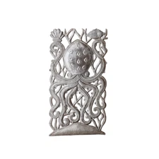 Metal Octopus in the Sea, Nautical Home Decor, Sea Life Wall Sculpture, Haitian
