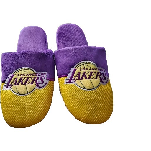 NBA Foco Mens LA Lakers Plush House Shoes Slide Slippers XL (13-14)-image