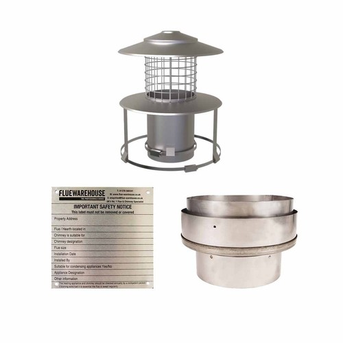 Flexible Chimney Flue Liner Install Kits Wood/Multifuel Stove 316 Grade 6" 150mm - Picture 19 of 23