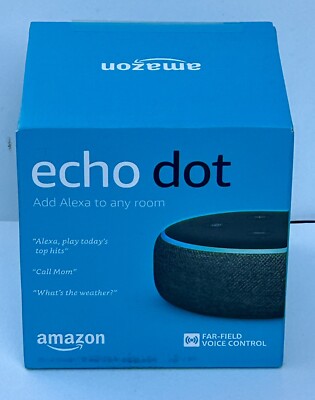 NEW Amazon Echo Dot 3rd Gen Smart Speaker with Alexa - Charcoal - Sealed