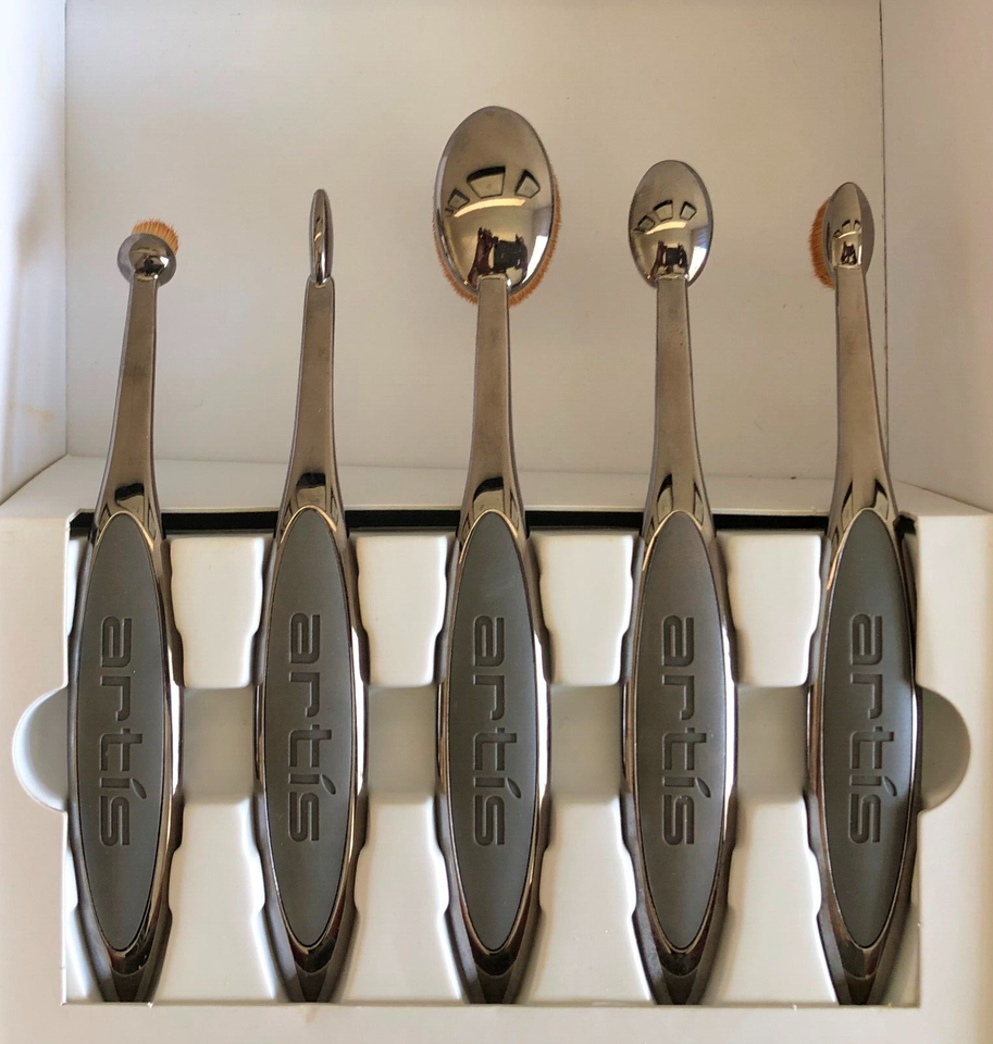 Artis Makeup Brushes Elite Collection Smoke Finish 5 Piece Set NEW eBay