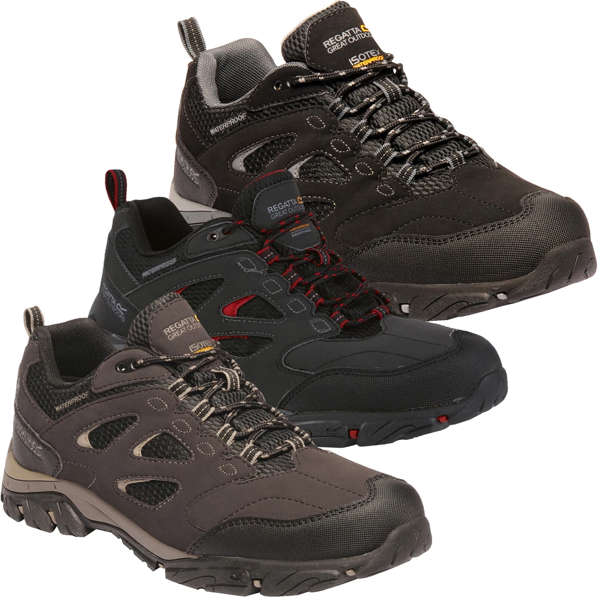 Regatta Mens Holcombe IEP Low Rise Outdoor Walking Hiking Trainers