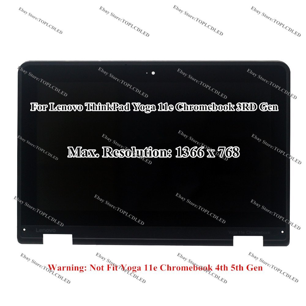 11.6"" Lenovo Thinkpad Yoga 11e Chromebook 3rd Gen LCD HD Touch Screen Assembly