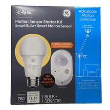 C by GE - Wire-Free Motion Sensor Kit - With Sensor and A19 Bulb - NEW / Sealed