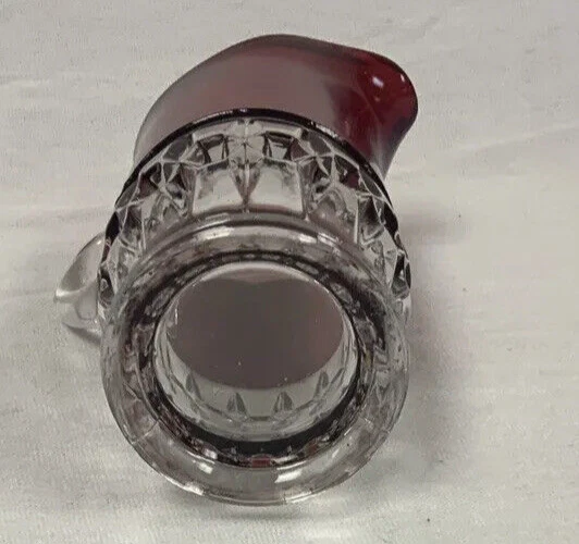 Glass Creamer Corona, by Greensburg with Ruby Staining - Image 4 of 4