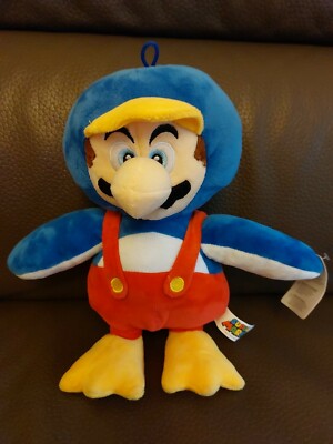 Super Mario Pinguin Anzug 12 Zoll weiches Plüschtier Gaming Nintendo + Etikett offizielles Prod