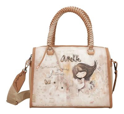 Anekke Memories Bowling Bag M Handtasche Tasche Multicolor hellbraun beige Neu