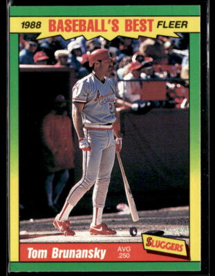 1988 Fleer Baseball's Best Sluggers vs. Pitchers #4 Tom Brunansky Card 0501E