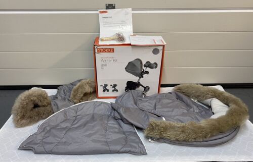 Stokke Xplory / Crusi / Trailz Complete Winter Kit - Cloud Grey -Great Condition - Picture 1 of 22