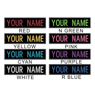 BEST SELLING 3x1 SIZE Custom NAME TAG Embroidered ''Iron on'', USA FAST SHIPPING