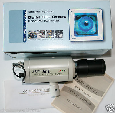 NOT WORKING CCTV ''Dummy Camera'' AVC 561LP Avtech Digital-Colour Vari Focal Lens.