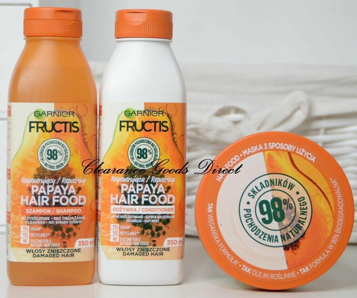 Garnier Ultimate Blends Hair Food Papaya Shampoo Conditioner Mask eBay