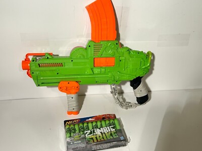 NERF Zombie Strike Revreaper Blaster Gun w/ Magazine + 12x Darts